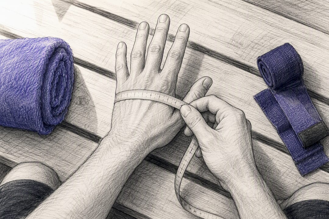 Handomvang meten met een flexibel meetlint