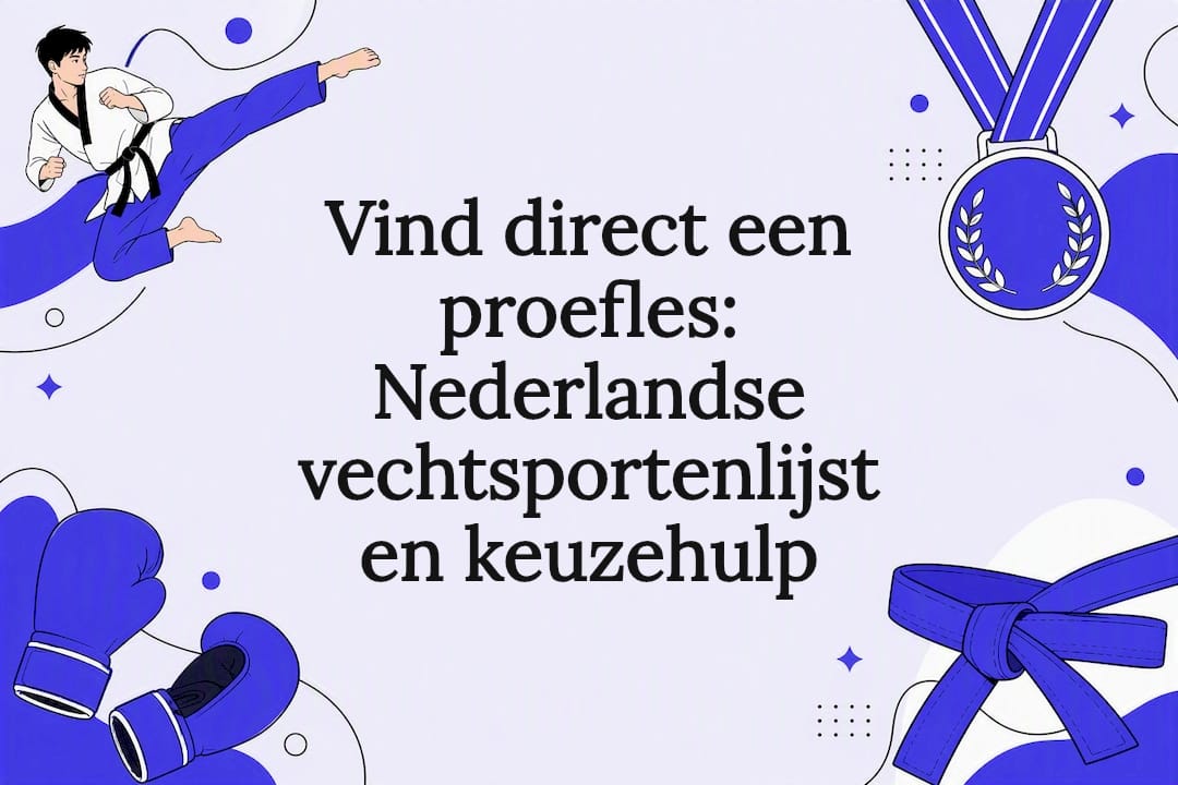 Vind direct een proefles: Nederlandse vechtsportenlijst en keuzehulp