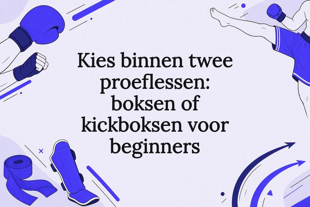 Kies binnen twee proeflessen: boksen of kickboksen voor beginners