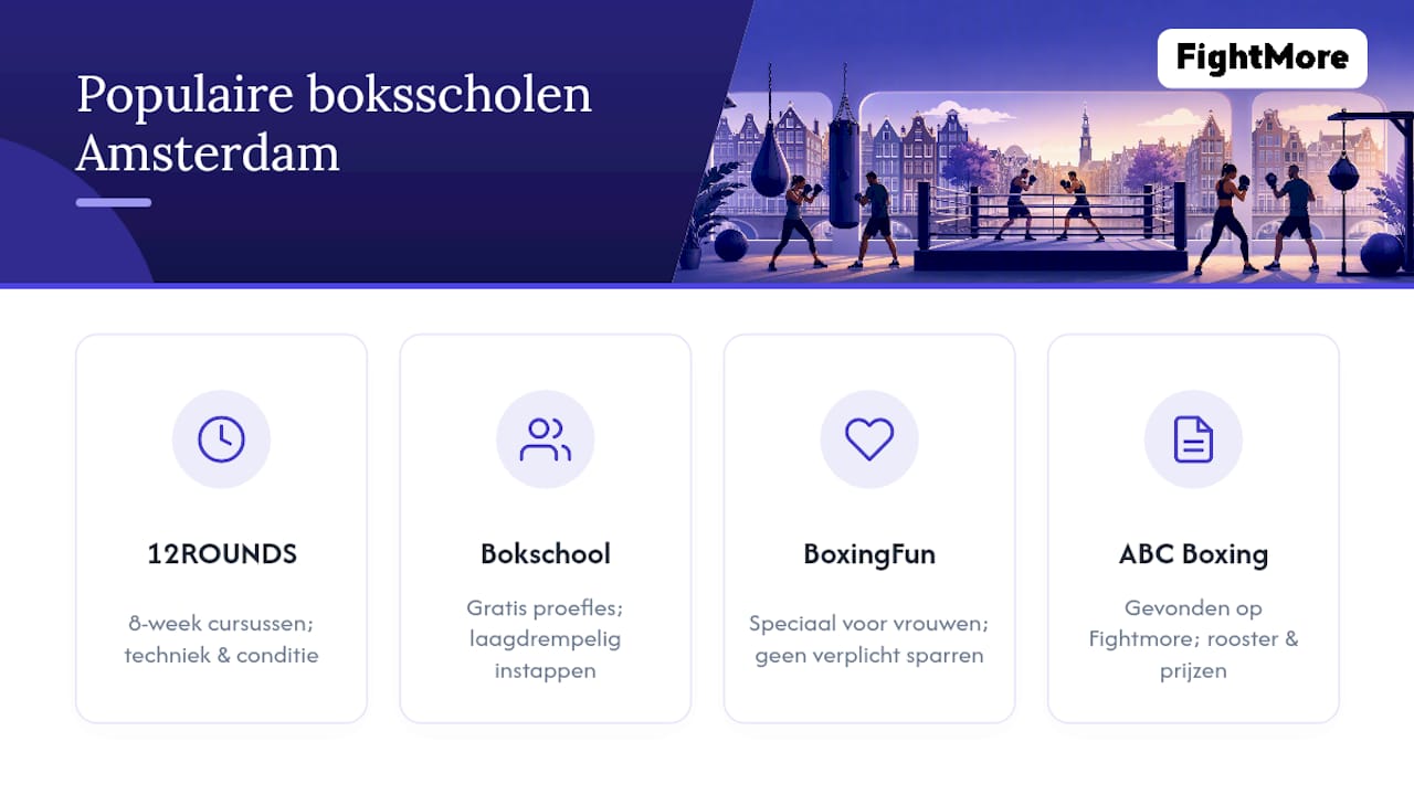 Overzicht van boksscholen in Amsterdam: een handige vergelijking