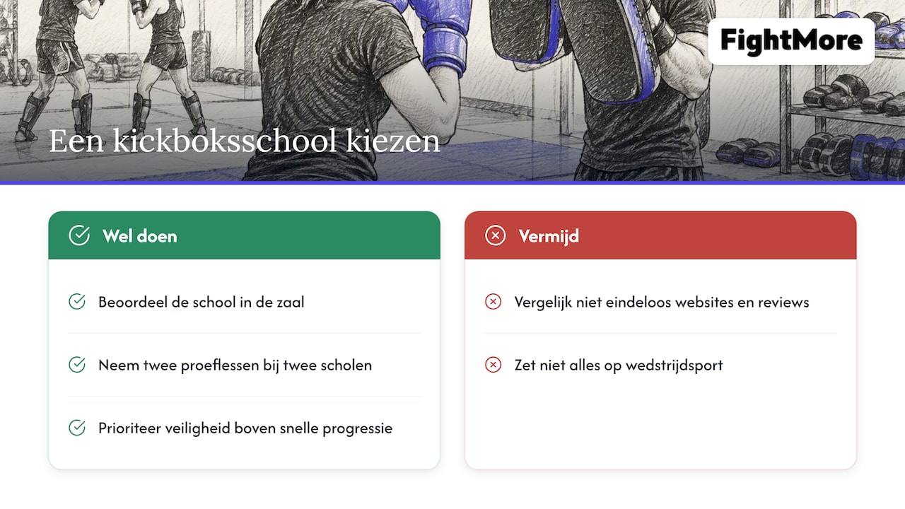 Wat telt echt bij het kiezen van een kickboksschool? — overview diagram