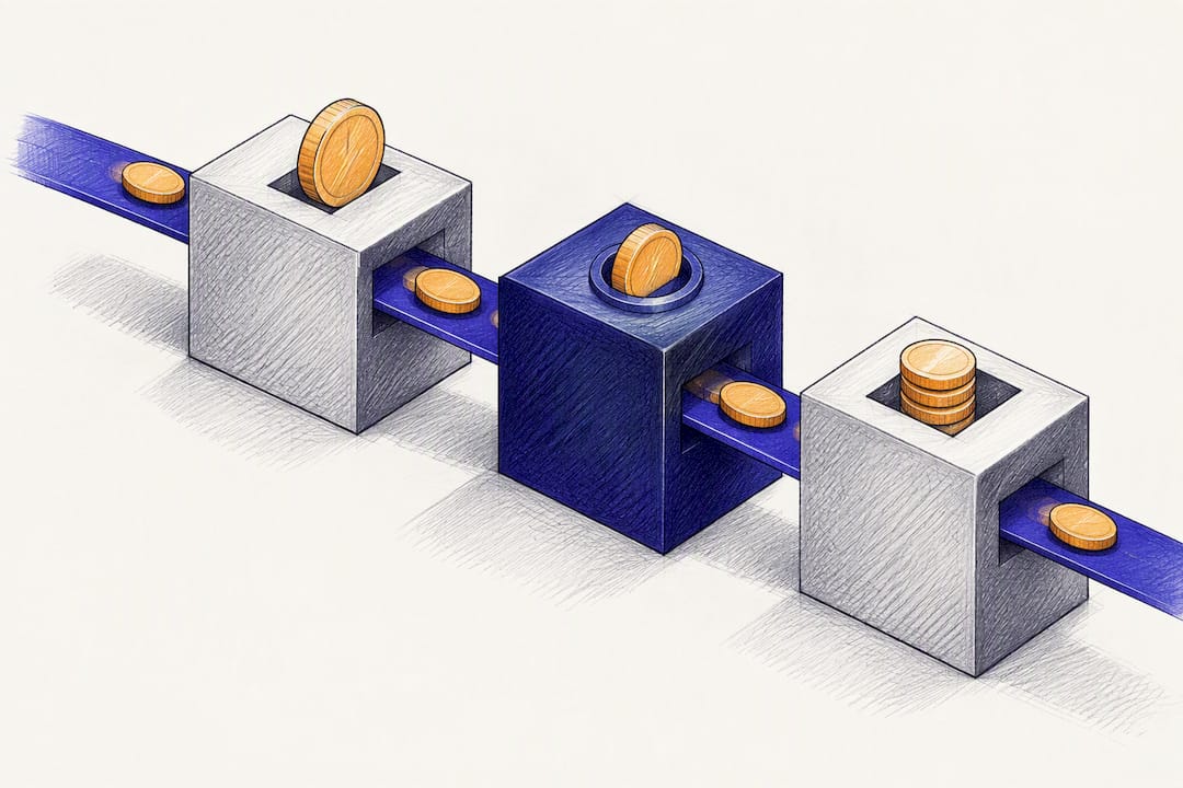 Visualisatie van platformkosten en betalingsstromen