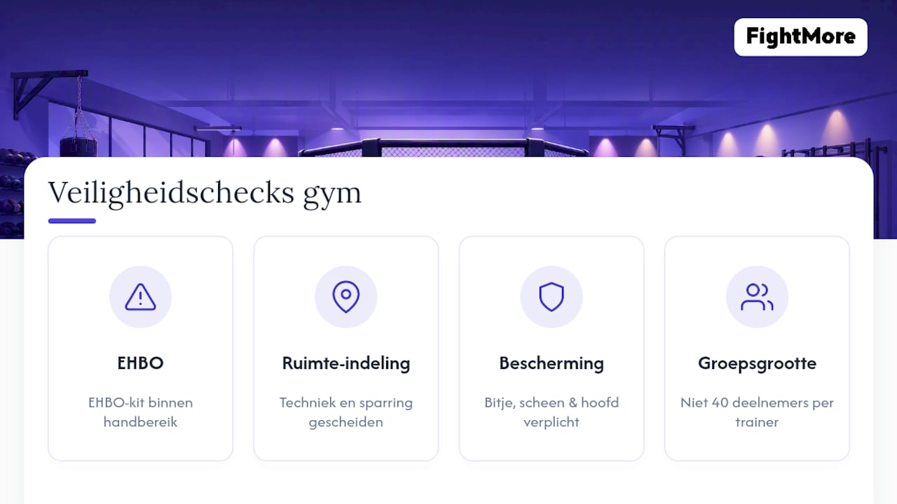 Vier praktische veiligheidscontroles voor MMA-gyms