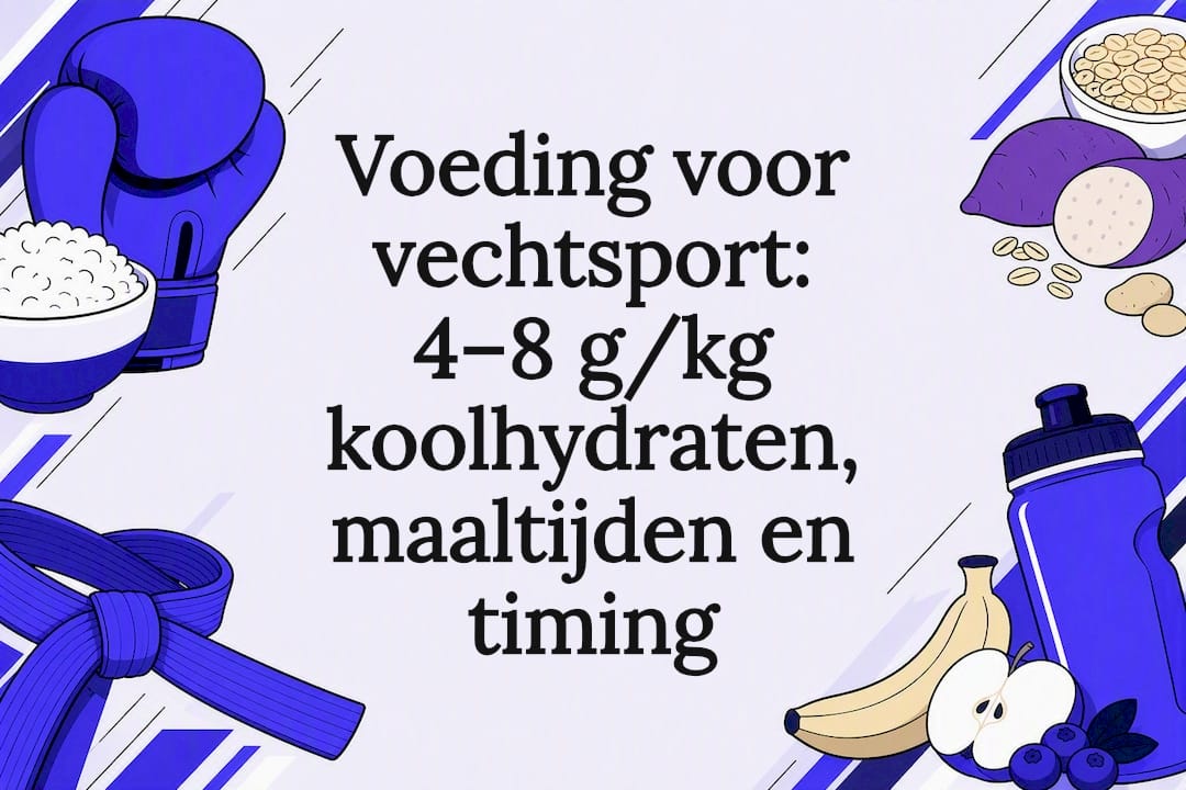 Voeding voor vechtsport: 4–8 g/kg koolhydraten, maaltijden en timing